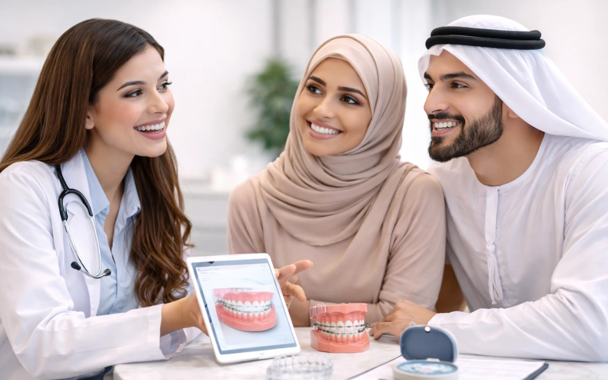 discover the treatment times, pros, and cons of clear aligners vs traditional braces in dubai.
